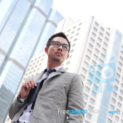 Asia Business Man Stock Photo