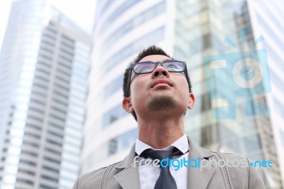 Asia Business Man Stock Photo