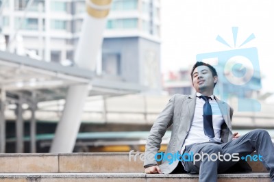 Asia Business Man Stock Photo