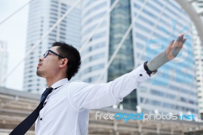 Asia Business Man Stock Photo