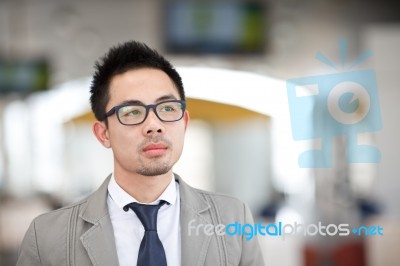 Asia Business Man Stock Photo