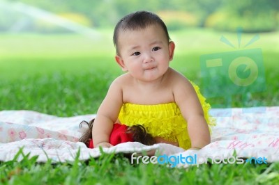 Asian Baby Stock Photo