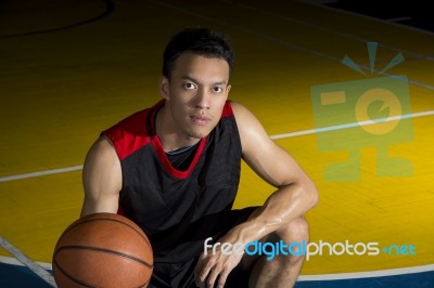 Asian Basketball Player Stock Photo