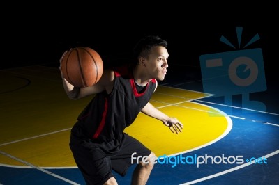 Asian Basketball Player Stock Photo