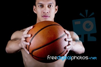 Asian Basketball Player Stock Photo