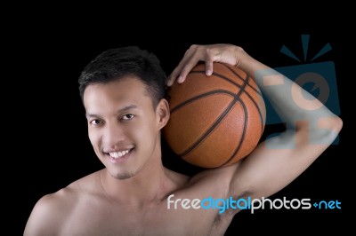 Asian Basketball Player Stock Photo