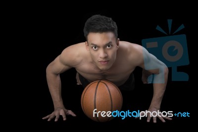 Asian Basketball Player Stock Photo