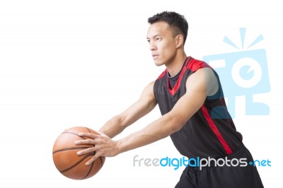 Asian Basketball Player Stock Photo