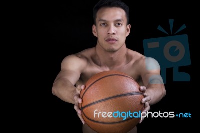 Asian  Basketball Player Stock Photo