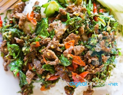 Asian Beef Stir-fry Stock Photo