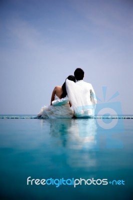 Asian Bride And Groom Stock Photo