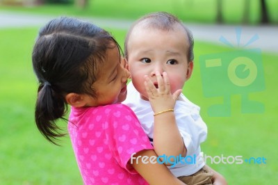 Asian Family Stock Photo