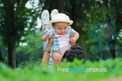 Asian Family Stock Photo