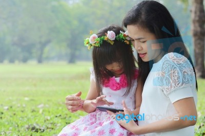 Asian Family Stock Photo