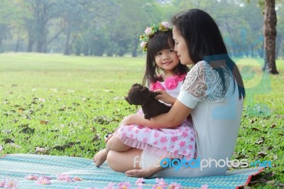 Asian Family Stock Photo