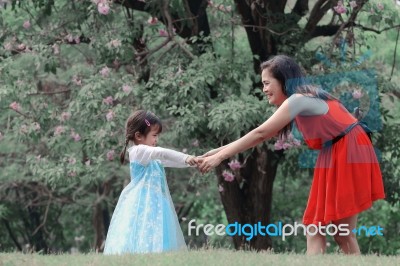 Asian Family Stock Photo