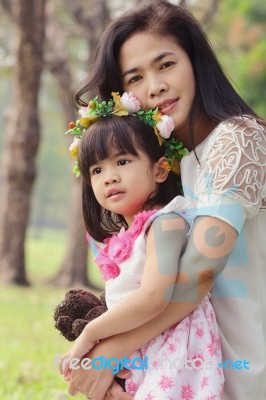 Asian Family Stock Photo