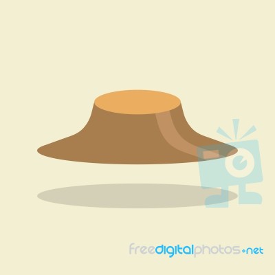 Asian Farmer Hat Stock Image