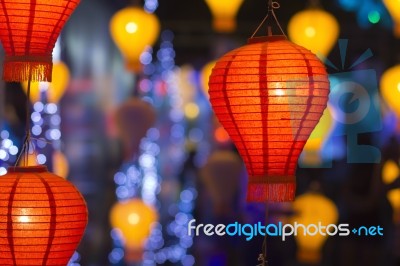 Asian Lanterns Stock Photo