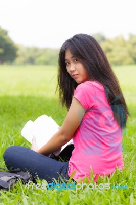 Asian Schoolgirl Stock Photo