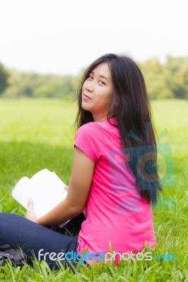 Asian Schoolgirl Stock Photo