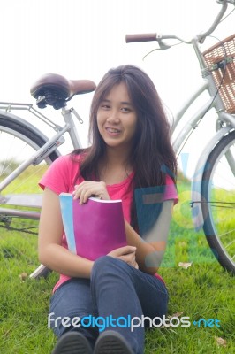 Asian Schoolgirl Stock Photo