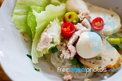 Asian Style Noodle Stock Photo