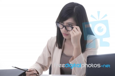 Asian Woman Business Stock Photo