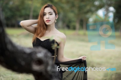 Asian Woman Portrait Photography Stock Photo