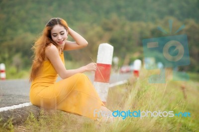 Asian Woman Portrait Photography Stock Photo