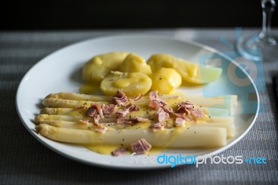 Asparagus Dinner Stock Photo