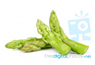 Asparagus Isolated On The White Background Stock Photo