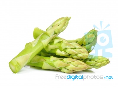 Asparagus Isolated On The White Background Stock Photo