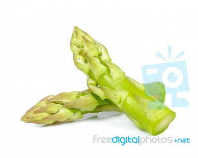 Asparagus Isolated On The White Background Stock Photo