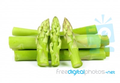 Asparagus Isolated On The White Background Stock Photo