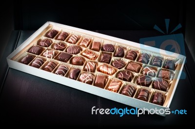 Assorted Chocolates Stock Photo