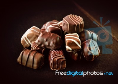 Assorted Chocolates Stock Photo