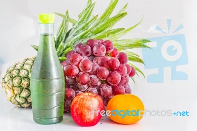 Assorted Fruit On  Background Stock Photo