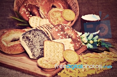 Assortment Of Bakery Products Stock Photo