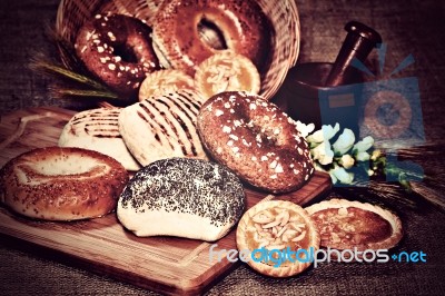 Assortment Of Bakery Products Stock Photo