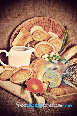 Assortment Of Bakery Products Stock Photo