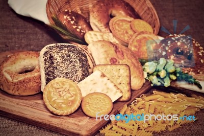 Assortment Of Bakery Products Stock Photo