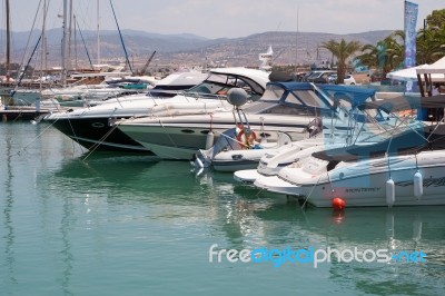 Assortment Of Boats In The Marina At Latchi Cyprus Stock Photo