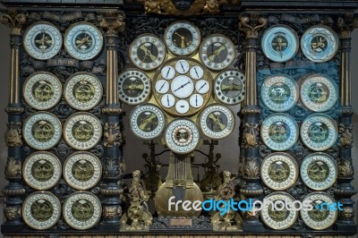 Astronomical Clock In Cathedral Of St Jean In Besancon France Stock Photo