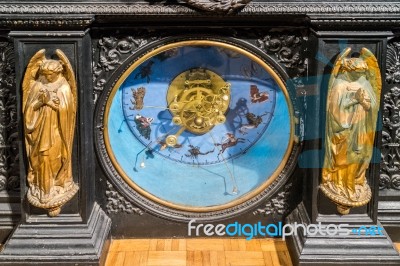 Astronomical Clock In Cathedral Of St Jean In Besancon France Stock Photo