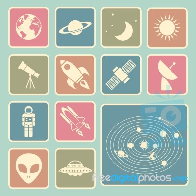 Astronomy Icon Stock Image