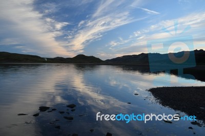 At Lake Meðalfellsvatn Stock Photo