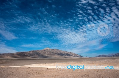 Atacama Desert Near Antofagasta, Chile Stock Photo