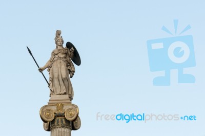 Athena Statue Right_space Stock Photo