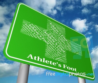 Athlete's Foot Shows Tinea Pedis And Ailment Stock Image